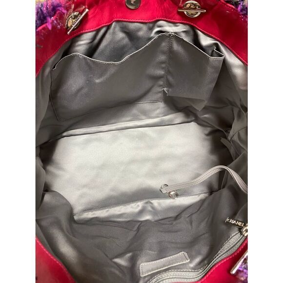 Chanel Authentic Pink Tweed Quilted Patchwork Vinyl Tote Bag - Picture 9 of 10